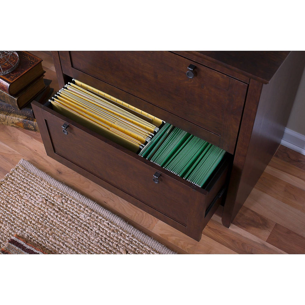 L Shaped Desk with Lateral File Cabinet A35823