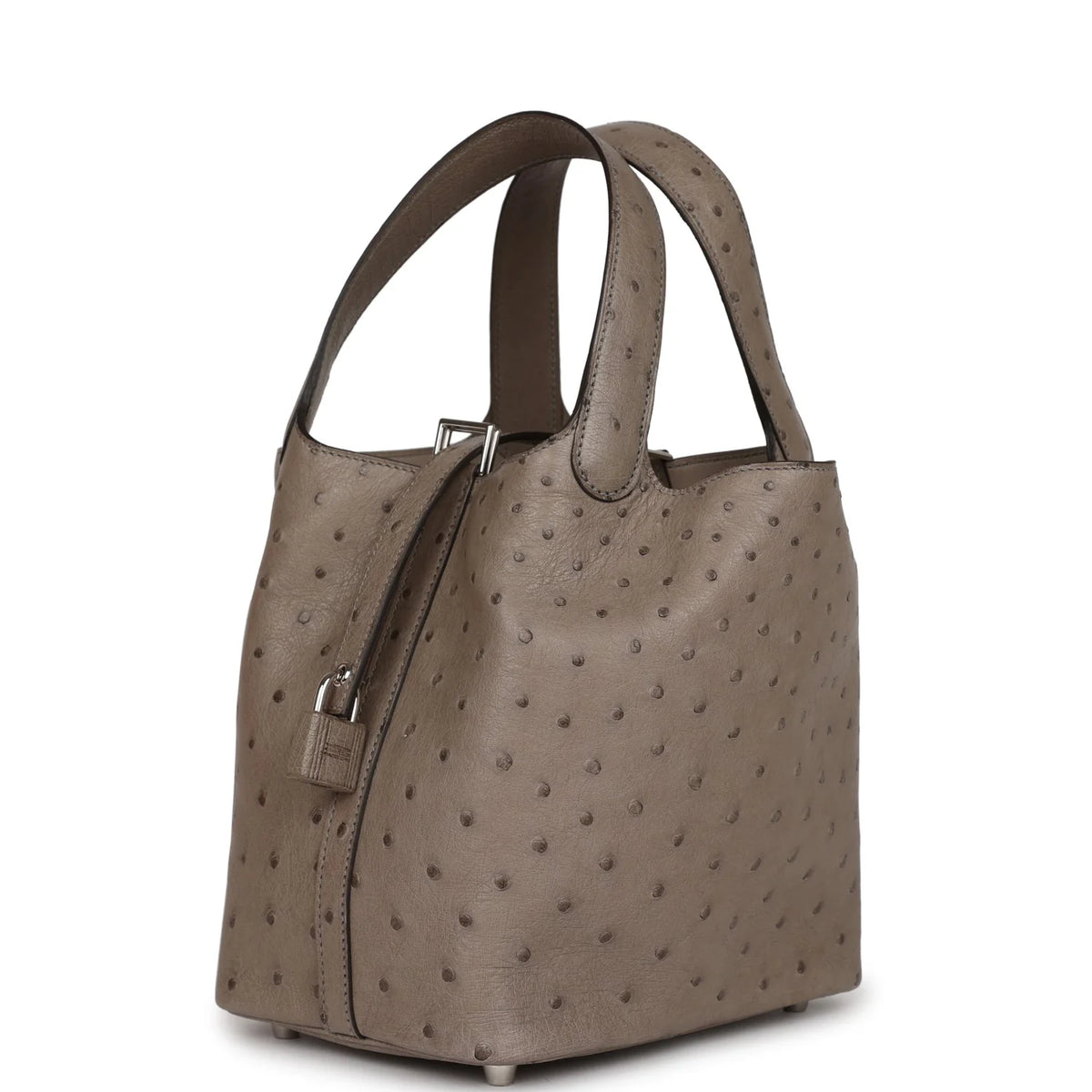 Ostrich 18 Palladium Hardware Lock Bag N137735