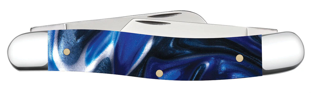 Smooth Ocean Blue Kirinite Stockman Pocket Knife K448