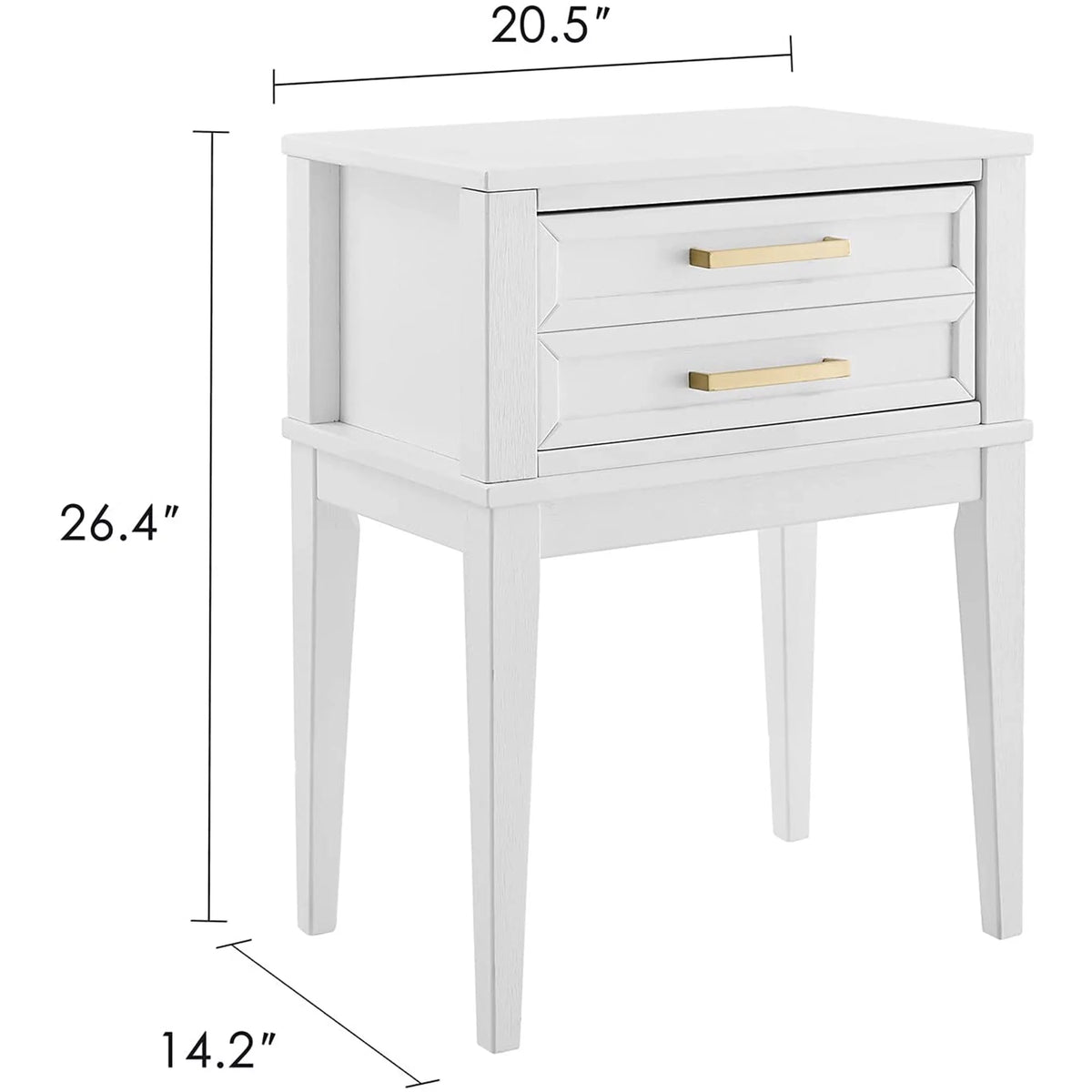 Mid Century Modern 2 Drawer Solid Wood Nightstand M197938