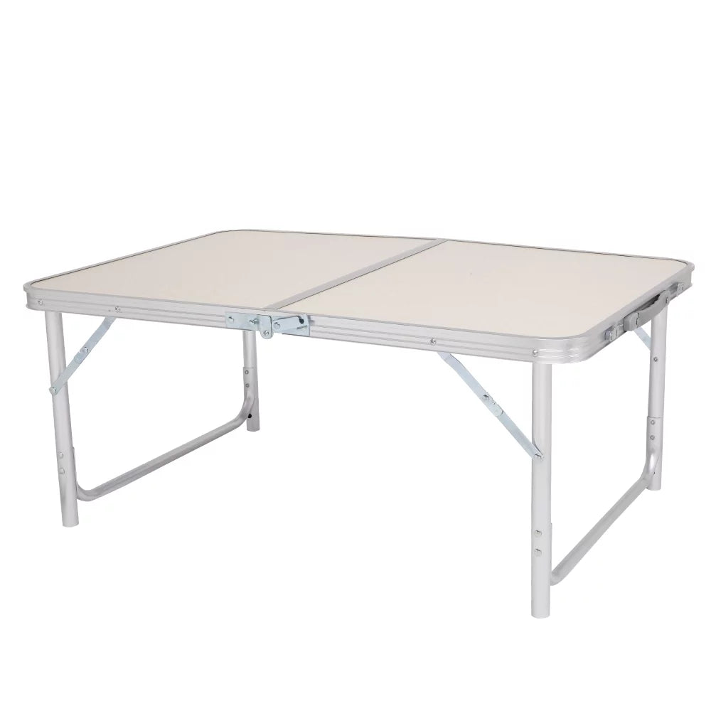 4Ft Portable Folding Aluminum Table White K59733
