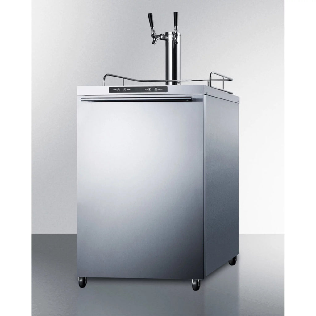 24" Stainless Steel Outdoor Beer Dispenser with Dual Tap R48888