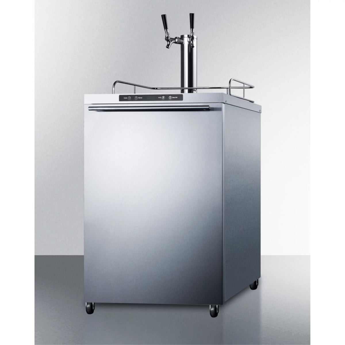 24" Stainless Steel Outdoor Beer Dispenser with Dual Tap R48888