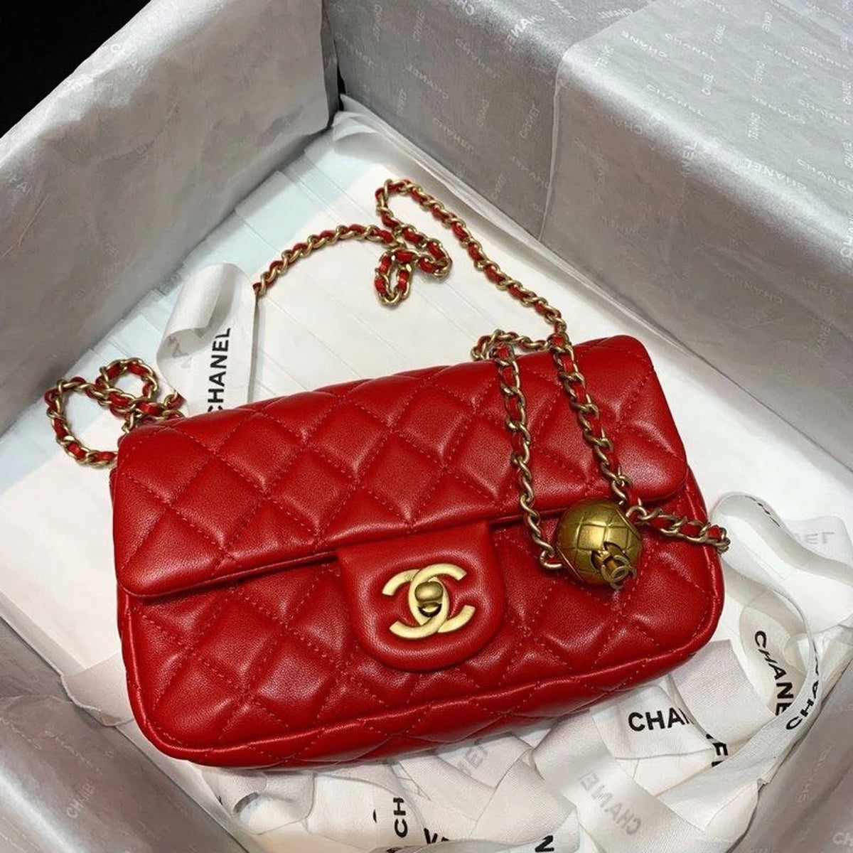 Red Flap Bag Z206341