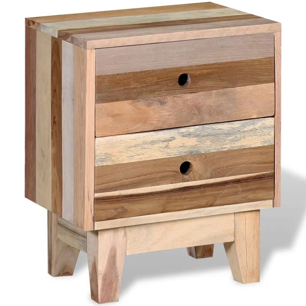 Bedside Cabinet Solid Reclaimed Wood M6139