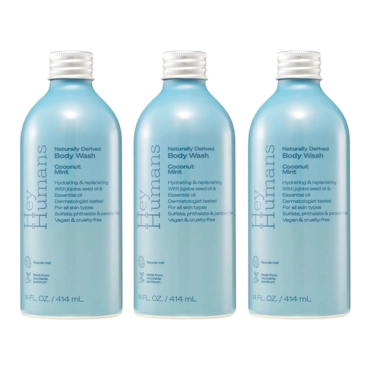 Coconut Mint Body Wash 14 fl oz Pack of 3 Q34156
