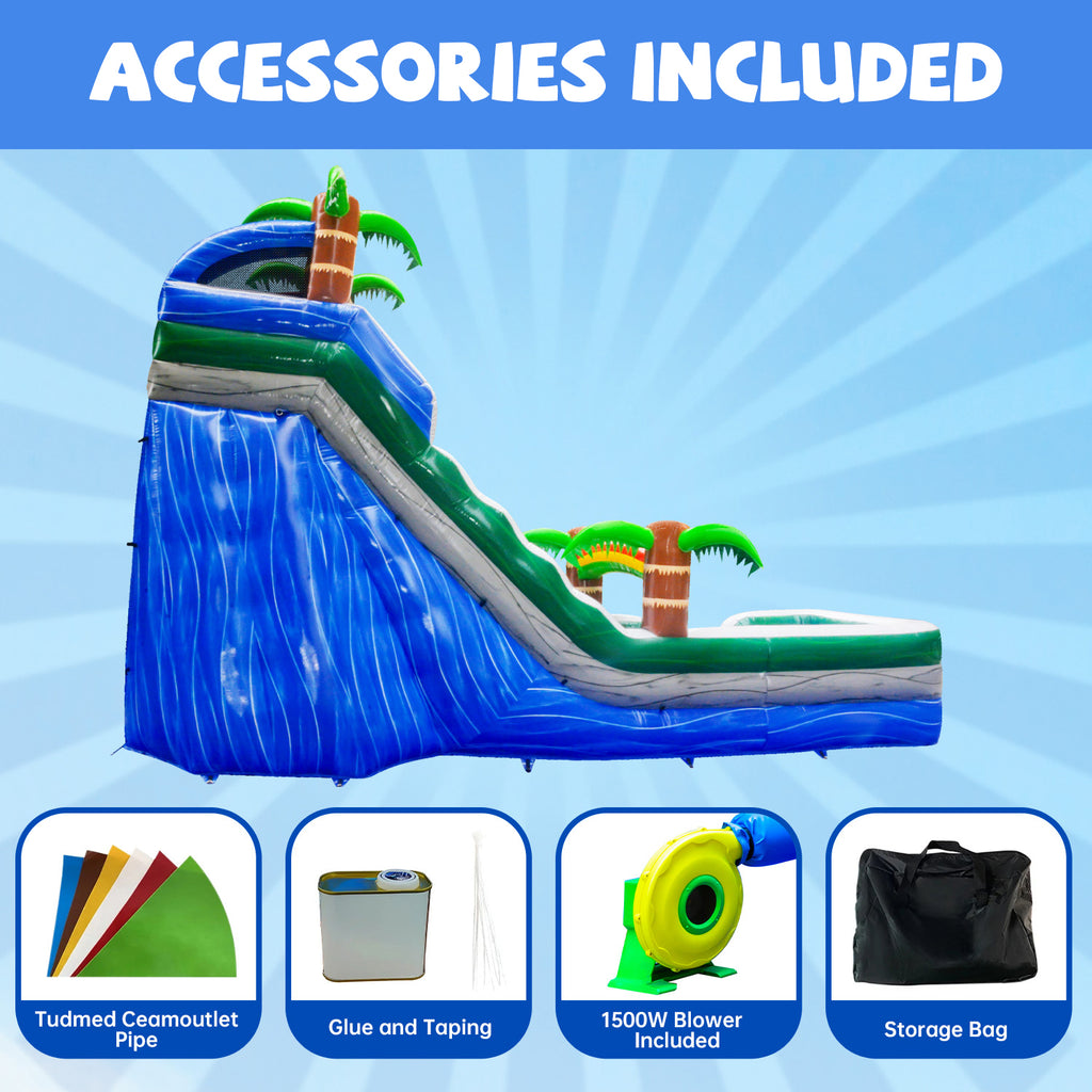 16 ft Inflatable Water Slide with Air Blower S950