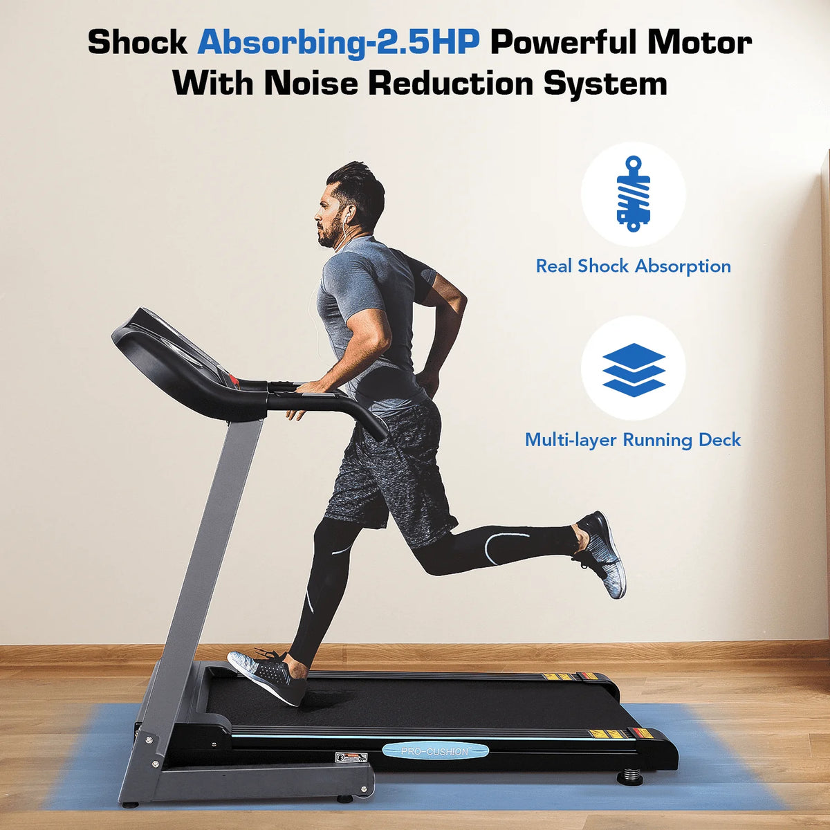 2.5 HP Folding Treadmill with 12% Auto Incline W8333