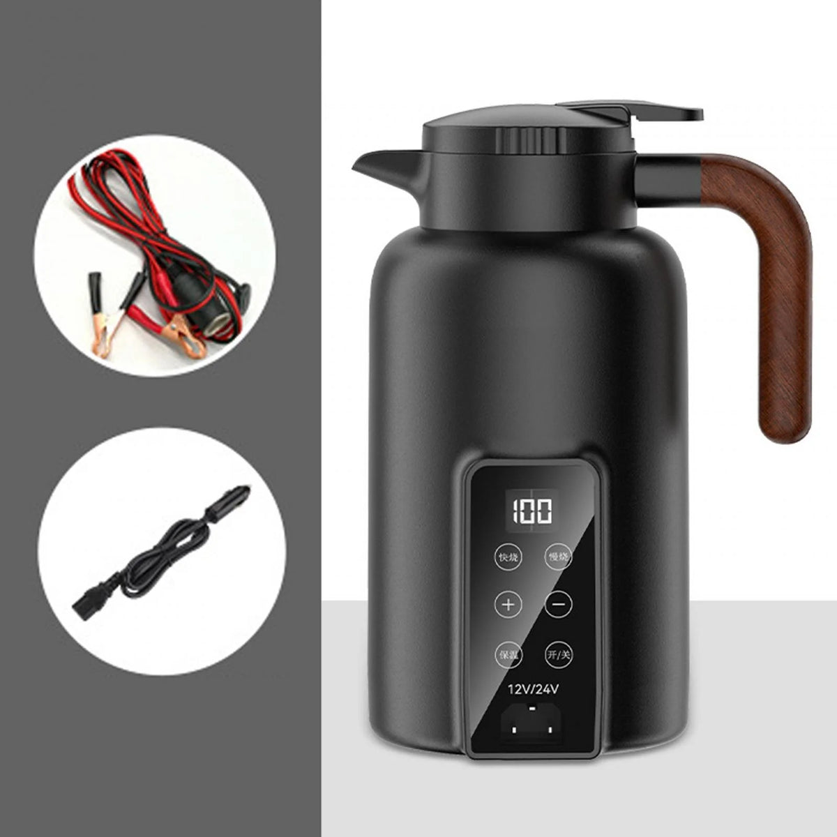 Car Heating Cup Electric Kettle Black X169