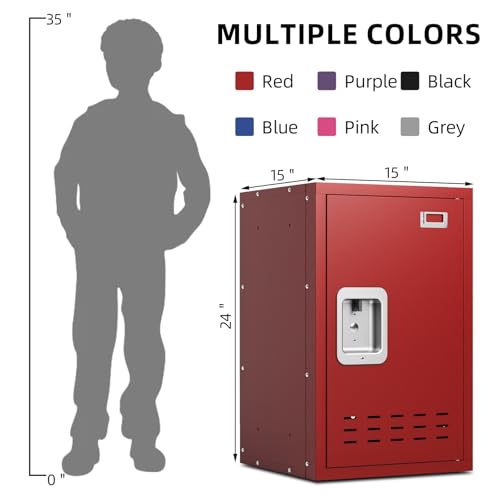 Black Single Tier Metal Storage Locker I5429