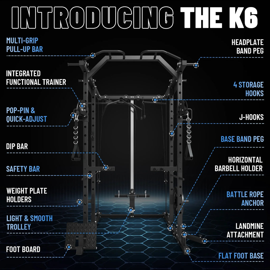 Power Rack Cage with Cable Crossover Machine A18007