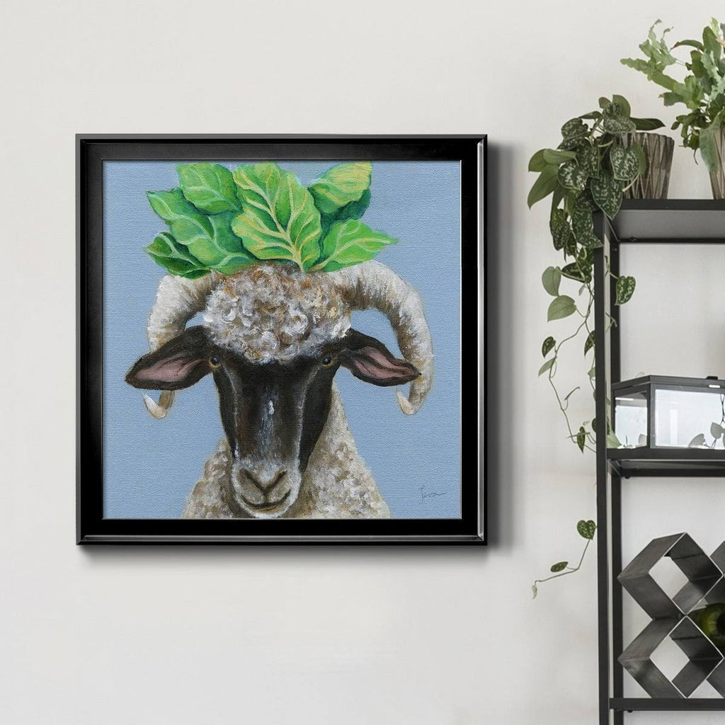 Black 28x28 Framed Canvas J7529