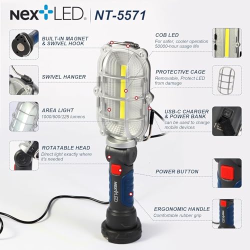 Rechargeable Magnetic LED Work Light G128778