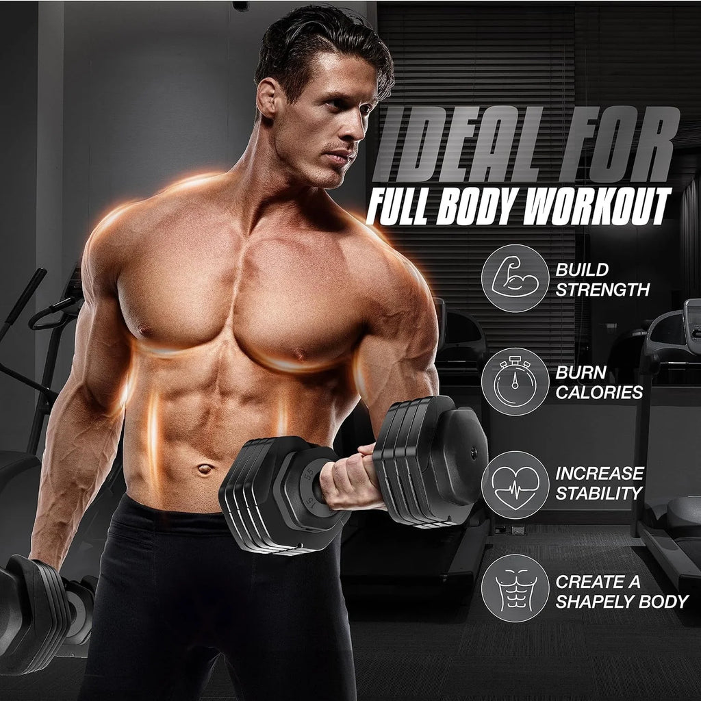 Adjustable Dumbbells 25lb Pair E602