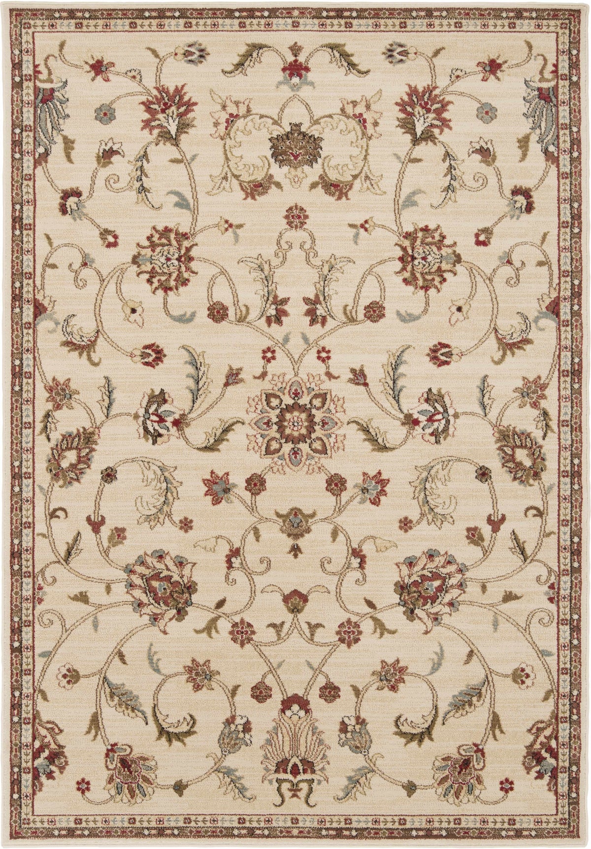Black Beige Orange Area Rug Y862