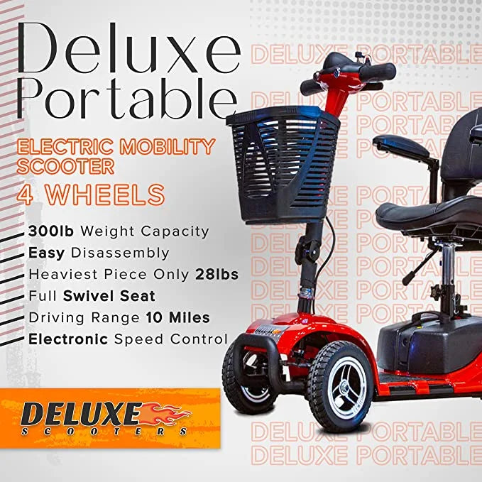 Blue Long Range Electric Mobility Scooter E480