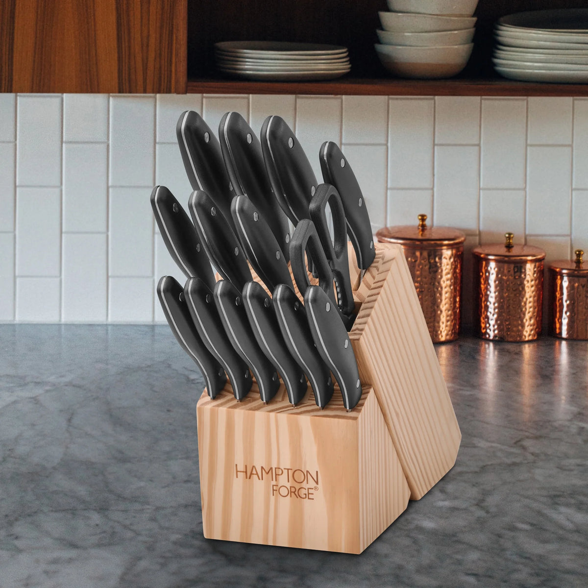 15 Piece Full Tang Knife Block Set T98710