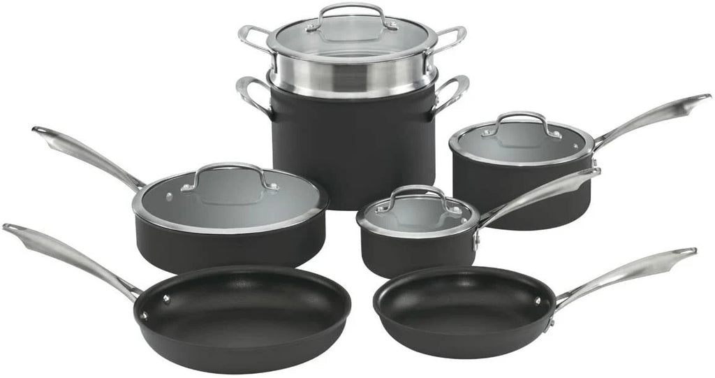 11 Piece Anodized Cookware Set Y778
