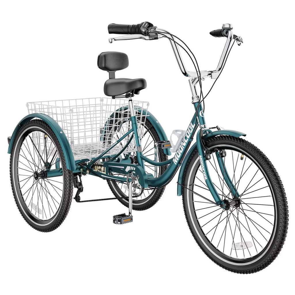 20/24/26 inch 7 Speed 3 Wheel Bicycle with Basket C6221