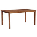 59 Inch Acacia Wood Outdoor Dining Table with Umbrella Hole F344467