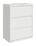30 Inch Wide 3 Drawer Metal Lateral File Cabinet White E862