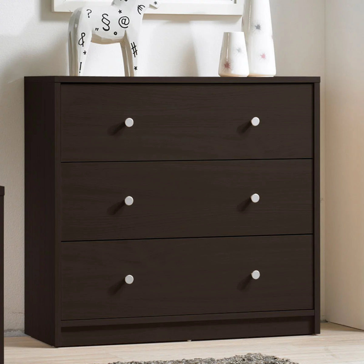 White 3 Drawer Dresser U92044
