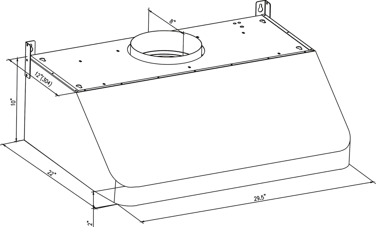 36 Inch Stainless Steel Under Cabinet Range Hood D286