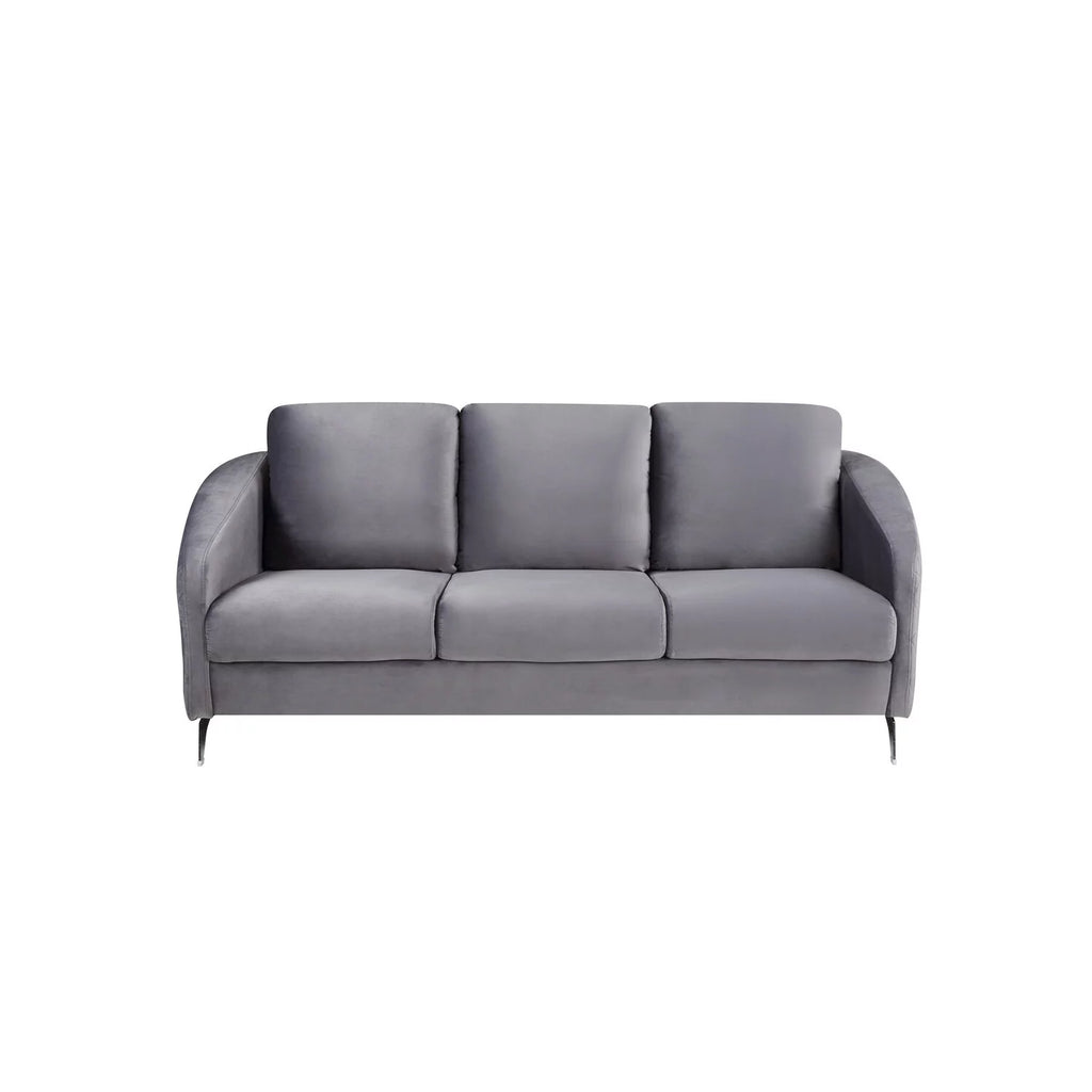 Grey Velvet Sofa Loveseat Z17694