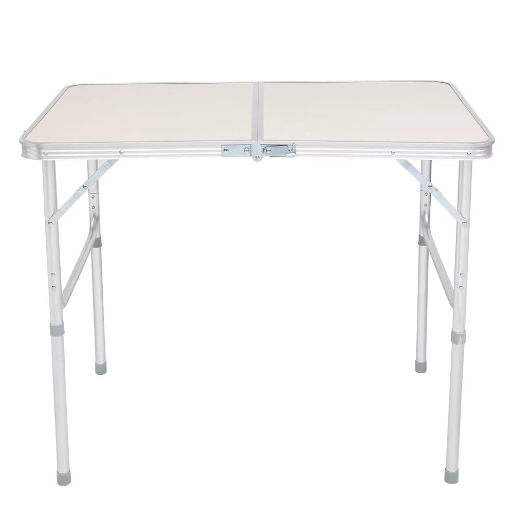 4Ft Portable Folding Aluminum Table White K59733