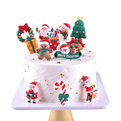 12pcs Christmas Cake Topper E260