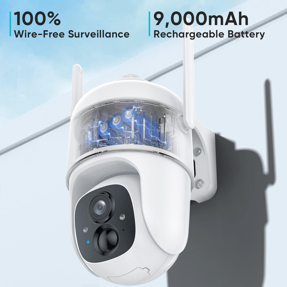 Wireless Outdoor Security Camera 1080P PTZ E416701
