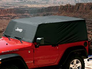 Silver Jeep Wrangler Cab Cover J877