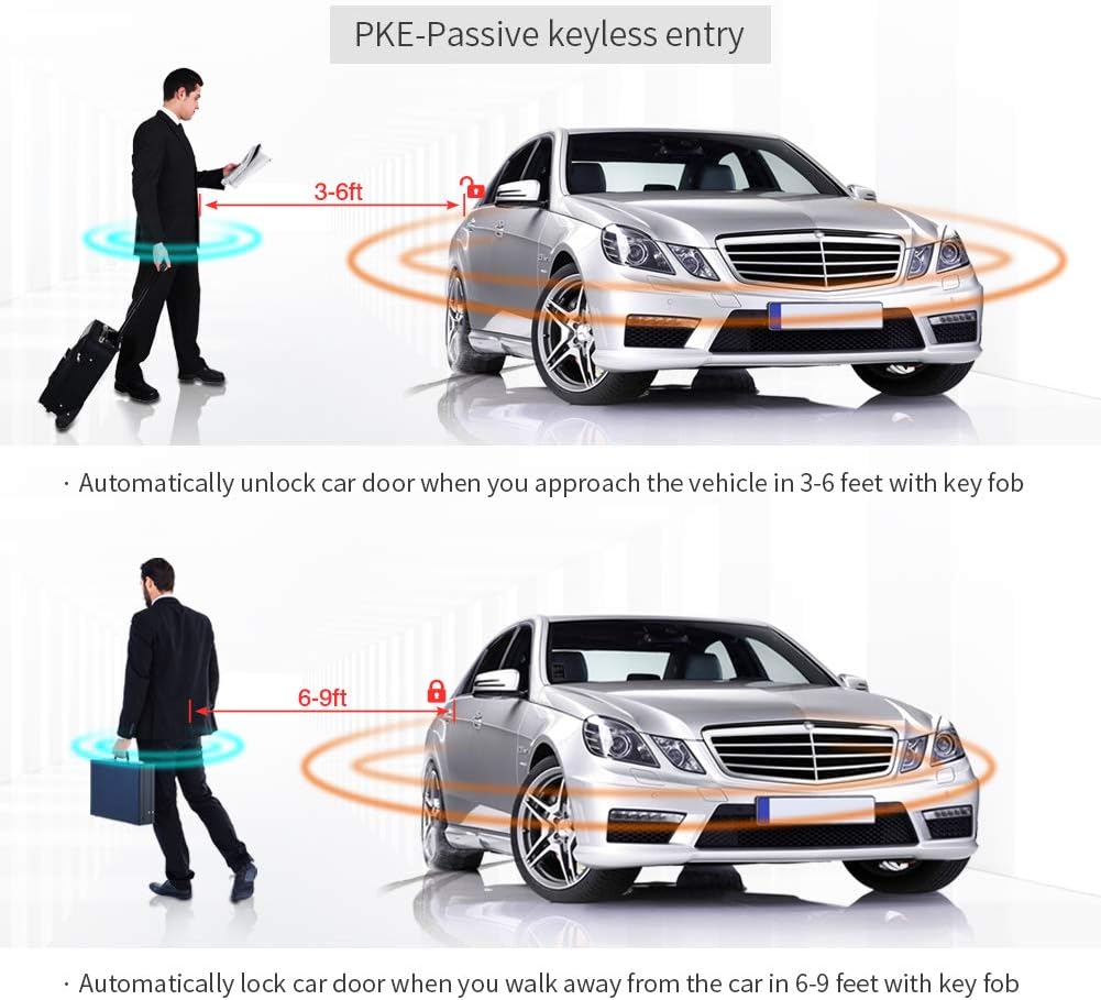 Car Alarm Remote Starter Keyless Entry Push Start DC12V N491454