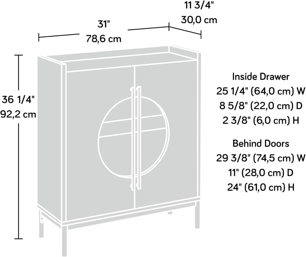 Accent Storage Cabinet Pearl Oak Finish D442