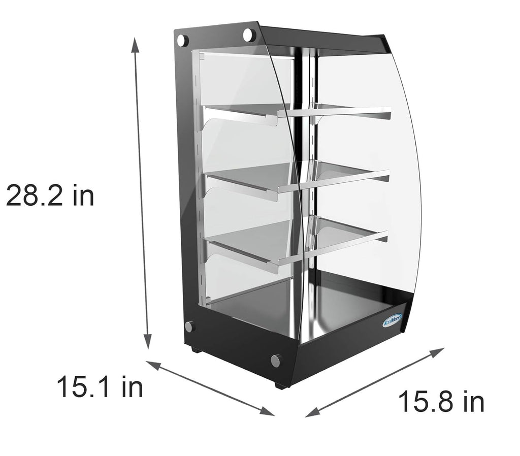 Commercial Glass Bakery Display Case 4 Tier with LED Lighting C391676