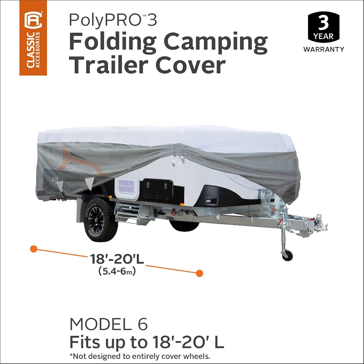 Grey Pop-Up Camper Trailer Cover L68698