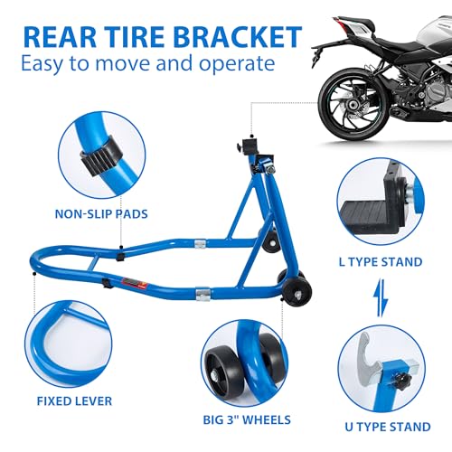 Blue Motorcycle Rear Wheel Lift Stand I477