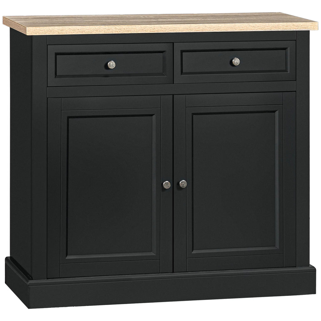Black Sideboard Buffet Cabinet with 2 Drawers E936676