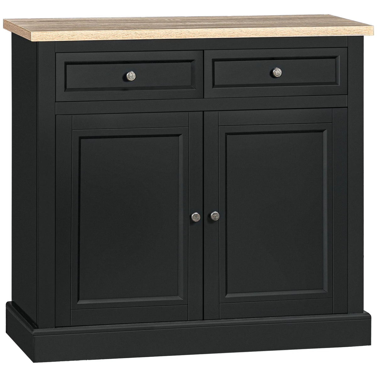 Black Sideboard Buffet Cabinet with 2 Drawers E936676