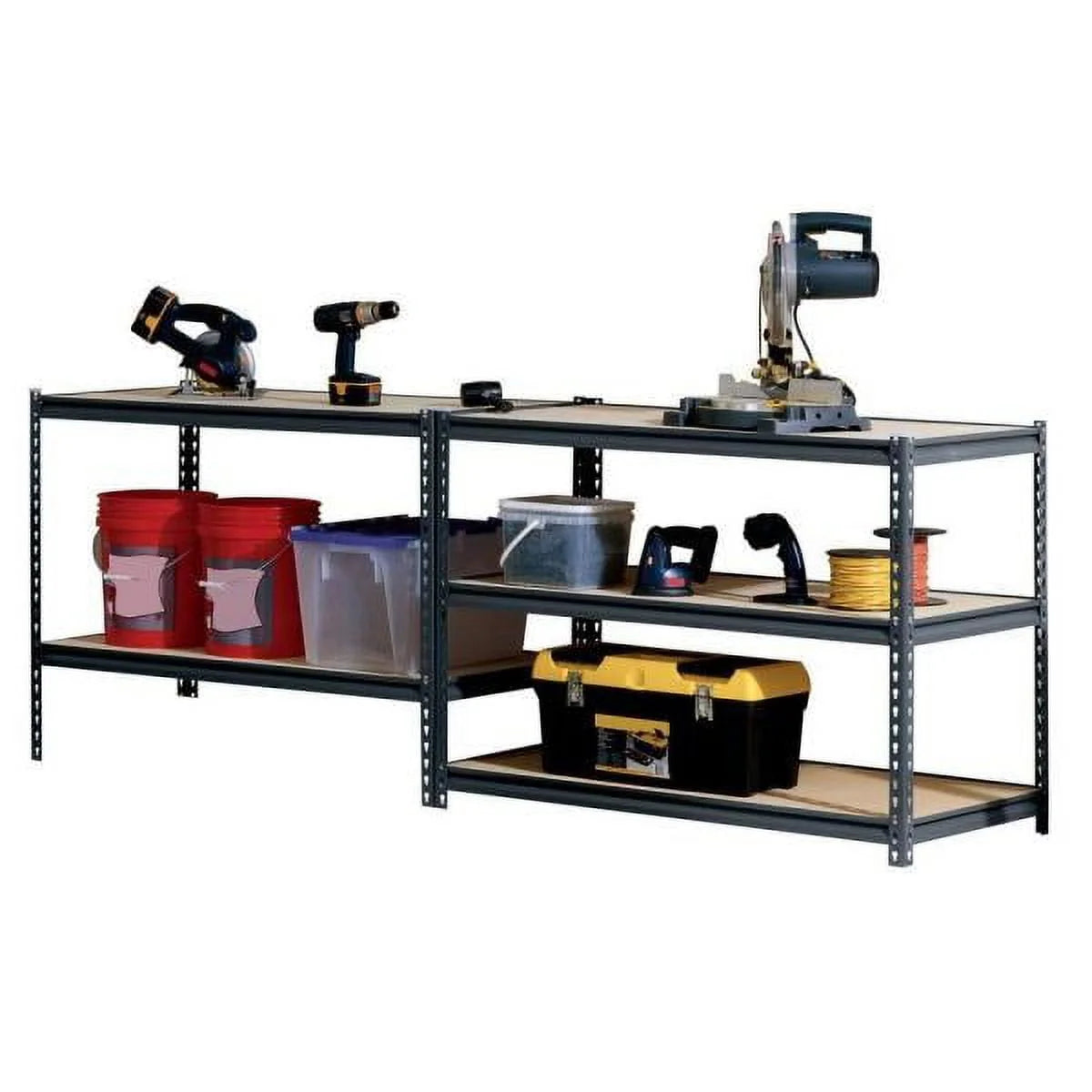 5-Shelf Steel Freestanding Shelving Unit Black H6294