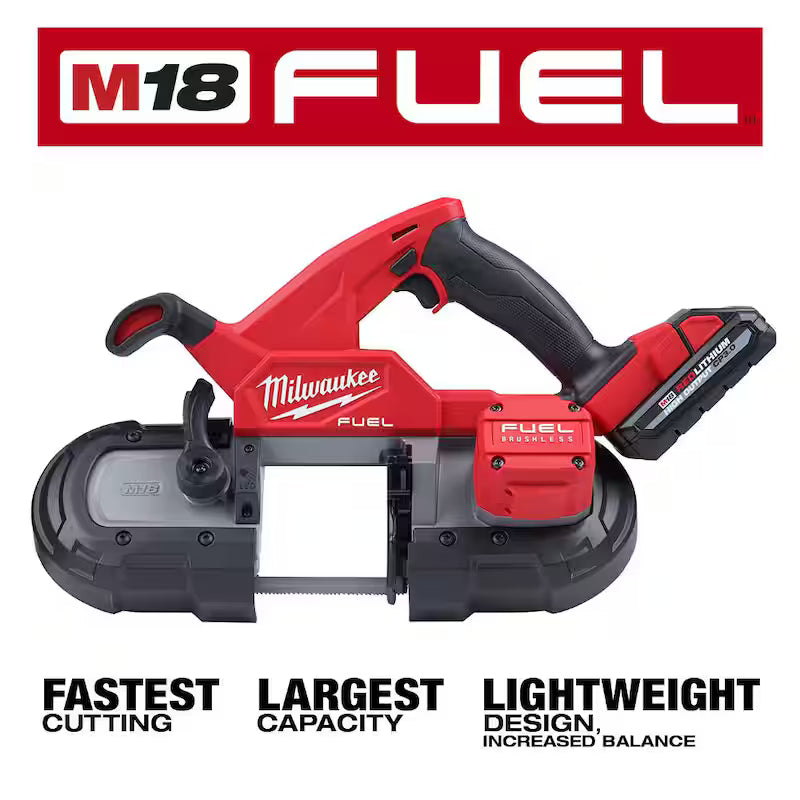 18-Volt Lithium-Ion Brushless Cordless Compact Bandsaw Kit with 1/4 in. Hex Impact Driver N408