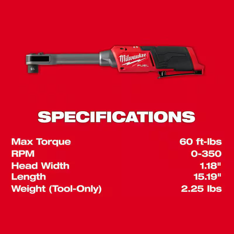 12V Lithium-Ion Brushless Cordless Extended Reach Box Ratchet with 2.5Ah Battery Pack J89758