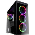 Black Tempered Glass Midi Tower Gaming Case M7914