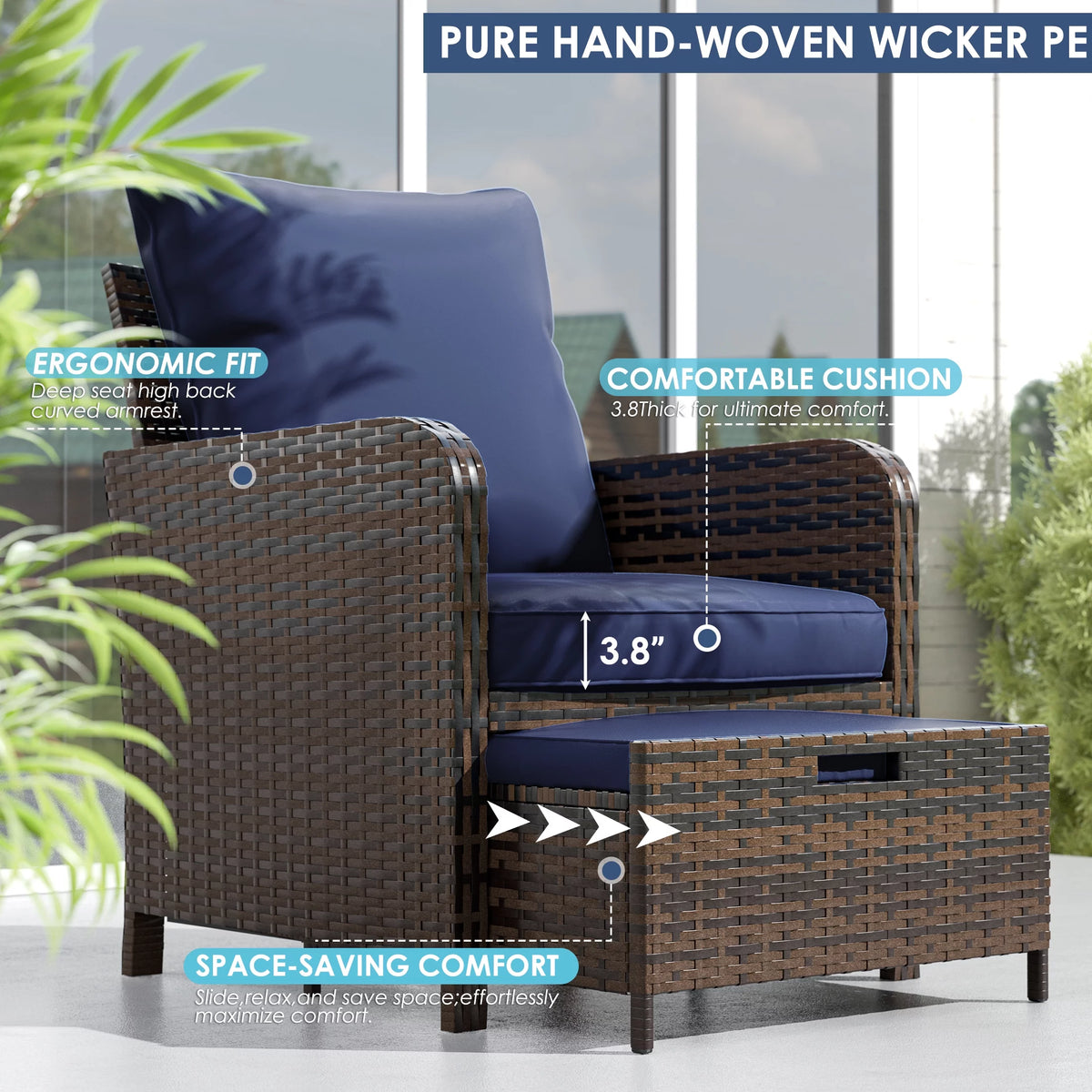 5 Piece Patio Furniture Set S50909