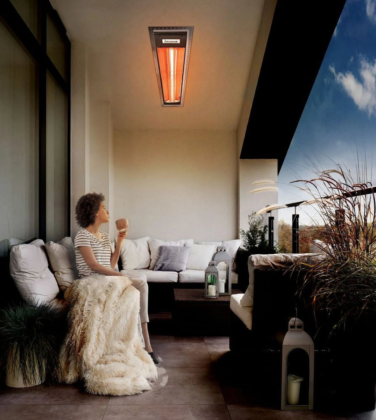 5000 Watt White Electric Infrared Heater S596011
