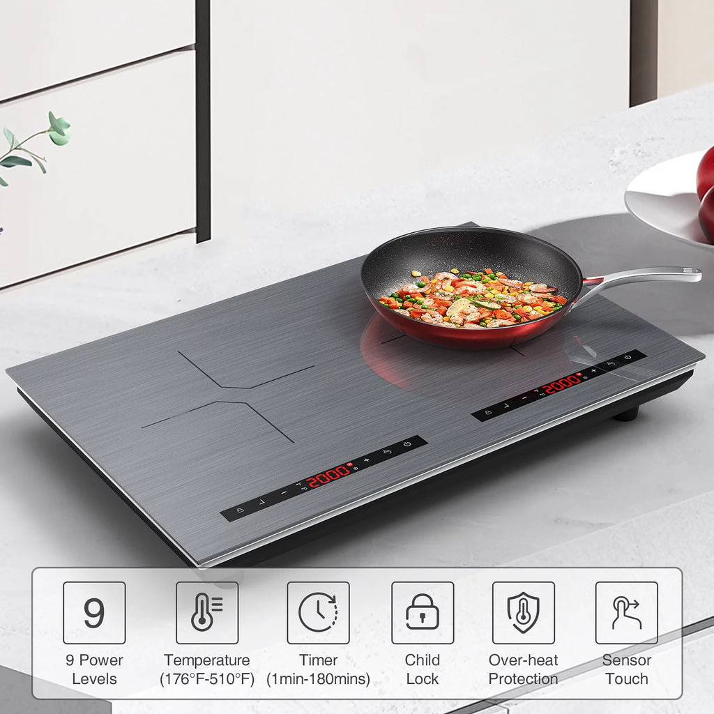 24 Inch 2 Burner 4000W Induction Cooktop E642