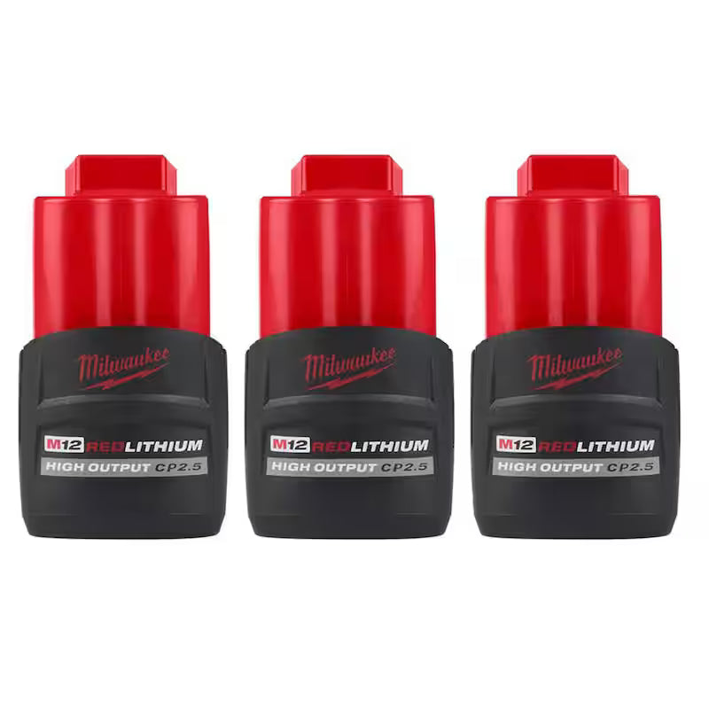 12 Volt Lithium Ion 2.5 Ah Battery 3-Pack X170661