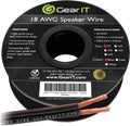 18AWG Speaker Wire Cable 100 Feet Black Pack of 2 D931