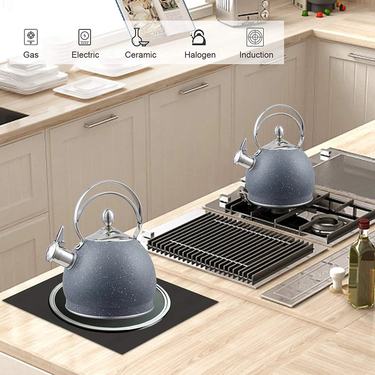 2.5 Qt Stainless Steel Whistling Tea Kettle F4215