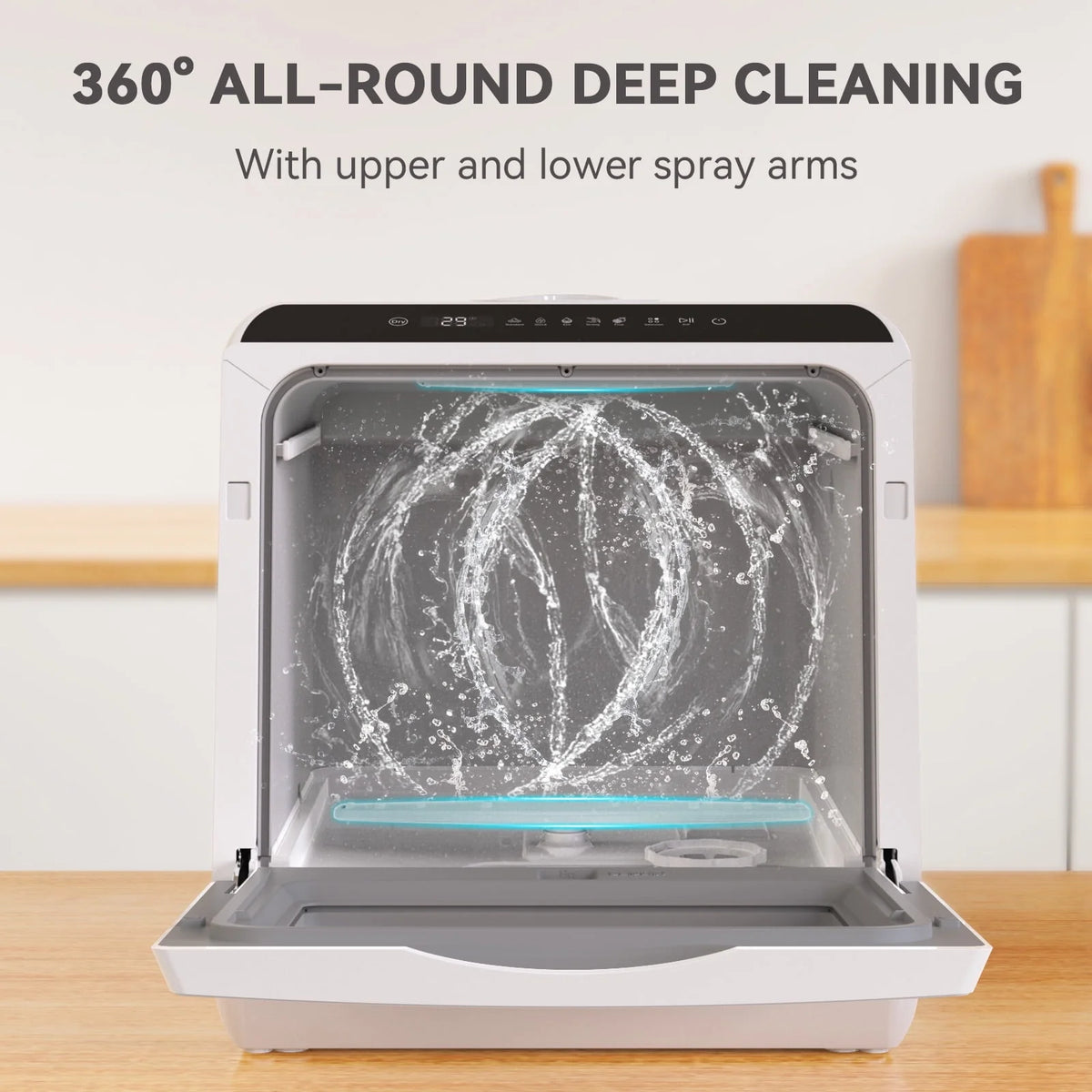 Portable Countertop Dishwasher with 5L Built-in Water Tank D572